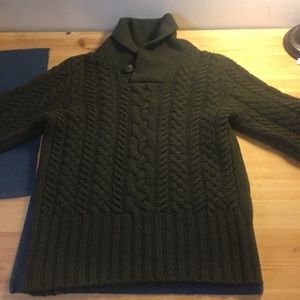 Brooks Brothers Shall Collar Cable Sweater